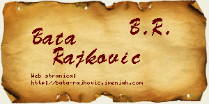 Bata Rajković vizit kartica